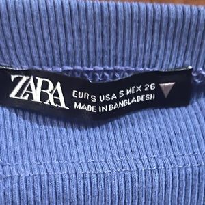 Zara ribbed spaghetti strap mini dress